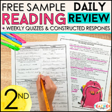 2nd Grade Reading Review & Quizzes with Constructed Respon
