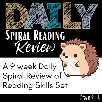 Preview of 2nd Grade Reading Skill Spiral Review- Part 1