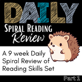 2nd Grade Reading Skill Spiral Review- Part 1