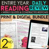 2nd Grade Reading Spiral Review, Quizzes & Constructed Res