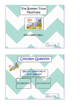 Preview of 2nd Grade Reading Street Common Core Reading Slides (Bremen Town Musicians)