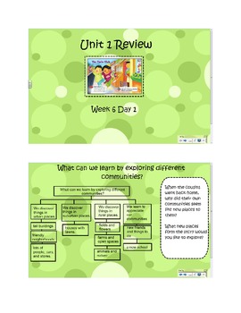 Preview of 2nd Grade Reading Street Common Core Reading Slides (Unit 1 Review) Week 6