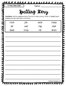 2nd Grade Reading Street | Spelling | Writing Activity | UNITS 1-6