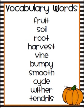 2nd Grade Reading Street Unit 4.2 Life Cycle of a Pumpkin Activities Packet