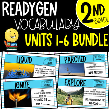 Preview of 2nd Grade ReadyGEN Vocabulary Units 1-6 YEAR-LONG BUNDLE!