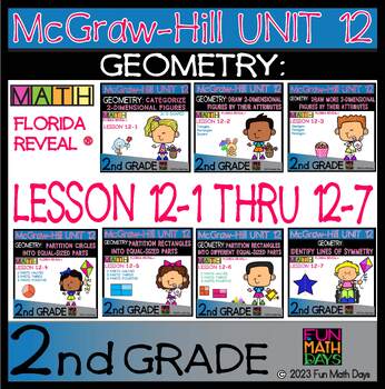 Preview of 2nd Grade Reveal Math Unit 12 Bundle - Geometry