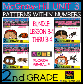 Preview of 2nd Grade Reveal Math Unit 3 Bundle - Patterns with Numbers