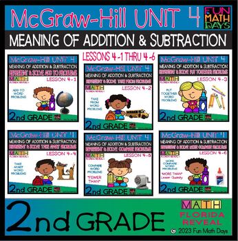 Preview of 2nd Grade Reveal Math Unit 4 Bundle - Meaning of Addition and Subtraction