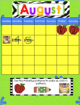 2nd Grade SMARTBoard Calendar ***Common Core Aligned*** for August and ...