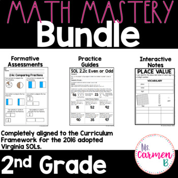 Preview of 2nd Grade SOL Math Mastery Bundle