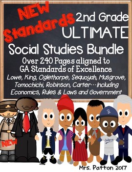 Preview of 2nd Grade Social Studies Bundle Juliette G Low, Rules, Carter, Robinson, King