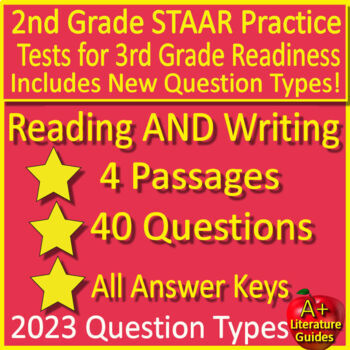 2nd Grade STAAR Reading and Writing Practice Tests using New Item Types