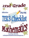 2nd Grade STAAR Math TEKS Checklist (with new TEKS effecti