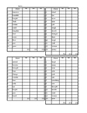 2nd Grade Saxon Phonics Sight Words progress monitoring checklist