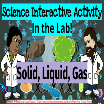 Preview of 2nd Grade Science Activity Solid Liquid Gas Digital Review