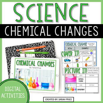 Preview of 2nd Grade Science Chemical Changes Google Slides Digital Activities