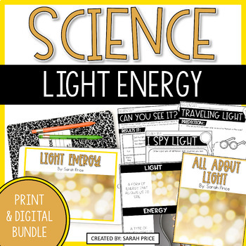 Preview of 2nd Grade Science Light Energy Science Experiments Science Interactive Bundle