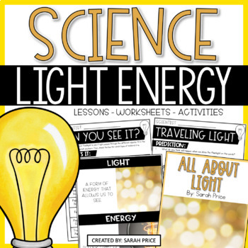 Preview of 2nd Grade Science Light Energy Science Experiments Science Interactive Notebook