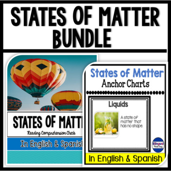 Preview of 2nd Grade Science Reading Passages Bundle in English & Spanish: States of Matter