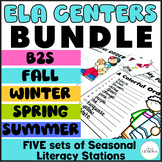 2nd Grade Literacy Stations Bundle | Fall, Winter, Spring,