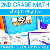 2nd Grade Shape Games - Attributes of Shapes, 2D Shapes, 3