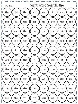 2nd Grade Sight Word Practice Sheets: Dot to Dot and Stamp It sheets