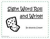 2nd Grade Sight Word Roll and Write