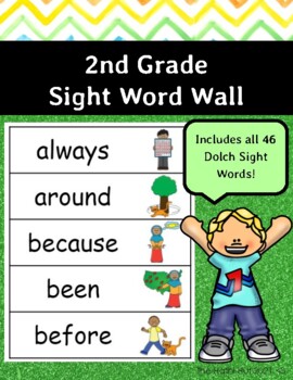 Preview of 2nd Grade Sight Word Wall