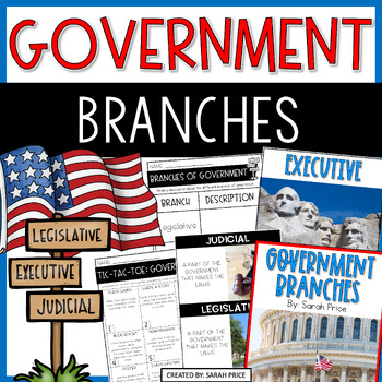 Preview of 2nd Grade Social Studies - 3 Branches of Government Lessons & Activities