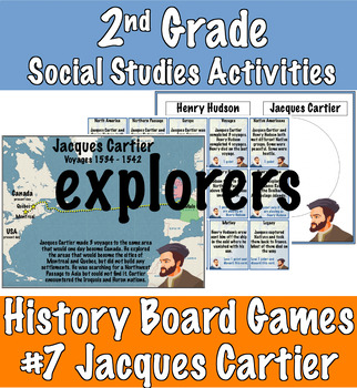 Preview of 2nd Grade Social Studies Activity #7 Jacques Cartier & Henry Hudson (explorers)
