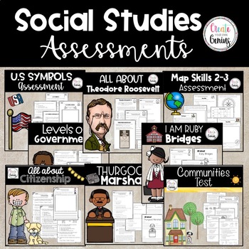 Preview of 2nd Grade Social Studies Assessments| Growing Bundle ⭐️FLASH DEAL⭐️