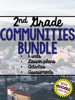 Preview of 2nd Grade Social Studies Communities Curriculum YEAR LONG Bundle Units