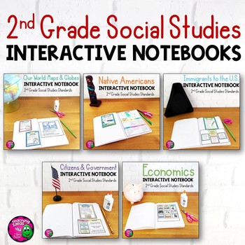 Preview of 2nd Grade Social Studies Interactive Notebook BUNDLE 5 Units