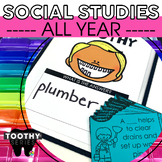2nd Grade Social Studies Toothy® Task Cards Bundle | with 