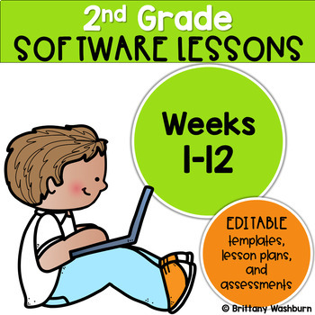 Preview of 2nd Grade Technology Lessons Weeks 1-12