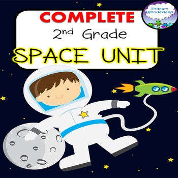 Preview of 2nd Grade Space Unit COMPLETE  Power Point and No-Prep Printables