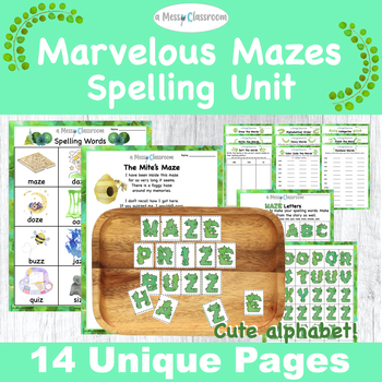 Preview of 2nd Grade Spelling Unit Maze Themed Second Grade w/ Z, ZZ, ZE & Poetry Practice