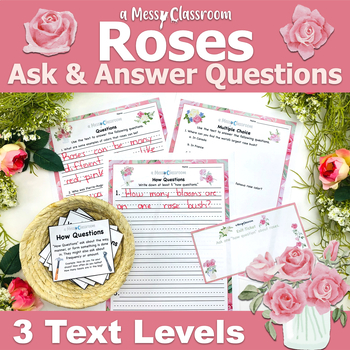 Preview of 2nd Grade Spring Rose Flower Nonfiction Reading RI.2.1 Ask & Answer & Questions