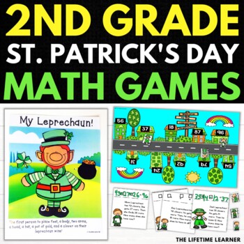 Preview of 2nd Grade St. Patrick's Day Math Activities | 2nd Grade Math Games
