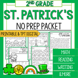 2nd Grade St. Patrick's Day Math and Reading Worksheets | 