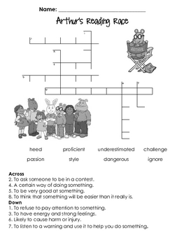 2nd Grade Vocabulary Crossword Puzzle