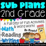 2nd Grade Sub Plans (1 Day)! 2nd Grade Sub Packets Included!