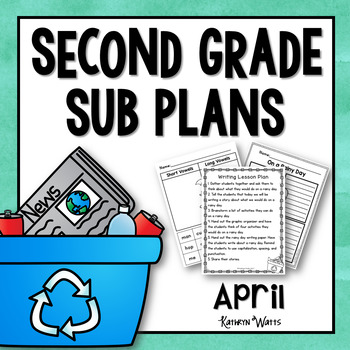 Preview of 2nd Grade Sub Plans April