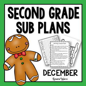 Preview of 2nd Grade Sub Plans December