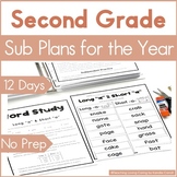 Second Grade Emergency Sub Plans for Sub Tub or Sub Binder