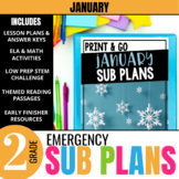 2nd Grade Sub Plans: January Emergency Substitute Plans & 