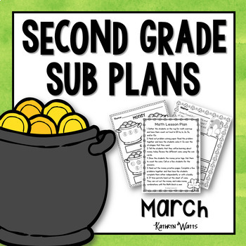 Preview of 2nd Grade Sub Plans March