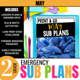 2nd Grade Sub Plans: May Emergency Substitute Plans & Activities