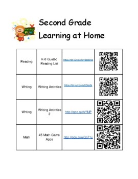 Preview of 2nd Grade Summer Learning Activities