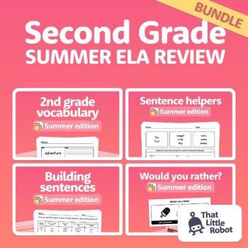 Preview of 2nd Grade Summer Literacy Review | 2nd Grade Summer Packet | Summer ELA Bundle
